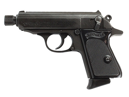 Walther Arms 4796061 PPK  32 ACP 6+1 3.30" Black Steel Threaded Barrel, Black Serrated Steel Slide, Black Steel Frame w/Beavertail Textured, Polymer Grip