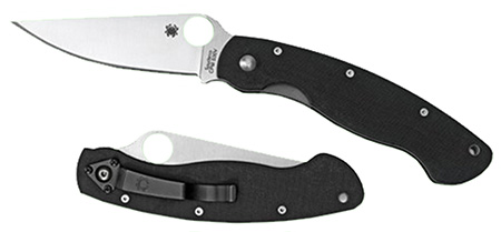 Spyderco C36GPE Military  4" Folding Modified Clip Point Plain CPM S30V Stainless Steel Blade/G10 Black Handle