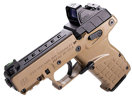 Kel-Tec P17BTANOPTIC P17  22 LR 16+1 3.80" w/Optic  &  Holster Tan