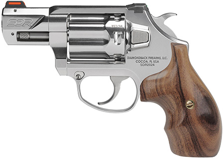 Diamondback DB075AS701 SDR  Exclusive Grip 357 Mag/38 Special +P 6 Shot Polished Stainless Steel Barrel, Stainless Steel Frame  &  Cylinder, Hogue Wood Grip
