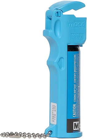 Mace 80727 Personal Pepper Spray OC Pepper/UV Dye 20 Burst 12ft Neon Blue Includes Keychain