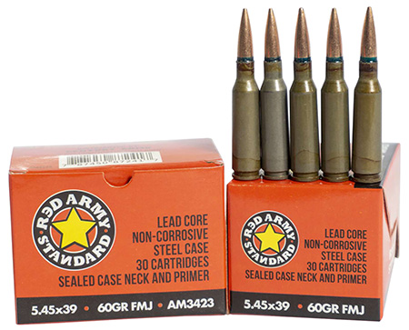 Red Army Standard AM3423   5.45x39mm 60gr Full Metal Jacket 30 Per Box/48 Case