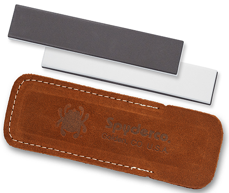Spyderco 303MF Double Stuff Sharpening Stone Ceramic Stone Sharpener Medium/Fine Black/White