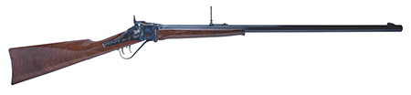 Cimarron AS150 1874 Sharps Sporting 45-70 Gov 1rd 32" Blued Barrel, Color Case Hardened Receiver, Walnut Fixed Straight Stock