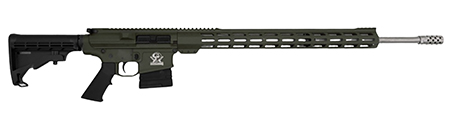 Great Lakes Firearms GL10243SSODG GLFA  243 Win 5+1 24" Stainless Threaded Barrel, OD Green Cerakote Picatinny Rail Aluminum Receiver, Adjustable Black Synthetic Stock, Mil-spec Polymer Grip