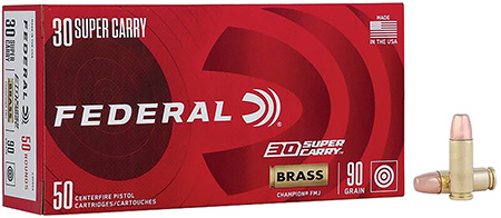Federal C3090A Champion Training 30SuperCarry 90gr Full Metal Jacket 50 Per Box/20 Case