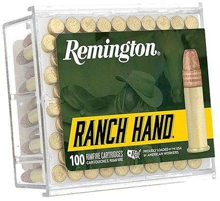 Remington Ammunition R21273 Ranch Hand Rimfire 22LR 38gr Copper Plated Hollow Point 100 Per Box/50 Case