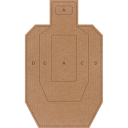 Action Target IPSC-CB IPSC/USPSA Targets  Hanging Cardboard 18" x 30" 100Ct