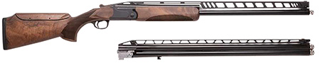 Charles Daly 930410 202 Unsingle Combo 12 Gauge Break Open 2.75" 2rd 32" Black Over/Under Vent Rib Barrel, Black Steel Receiver, Adj Cheek Riser Walnut Wood Stock