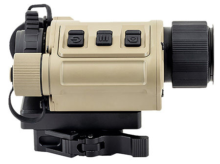 InfiRay Outdoor RH25V2 RICO Micro V2 640 Thermal Weapon Sight Tan 1x25mm Multiple Reticle 640x480, 12 Microns, 60Hz Resolution, Zoom 1x/2x/4x