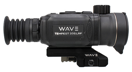 Wave WTS200 Tempest 335 LRF Thermal Black 3.3x35mm Illuminated Multi Reticle 384x288, 12 Microns, 50 Hz Resolution, Digital Zoom 13.2x Rapid/Smooth