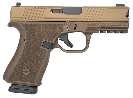 Black Rain Ordnance FL9MMMBBBRNZ   Compact Frame 9mm 15+1 4" Stainless Steel Slide