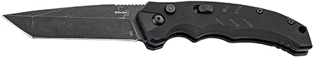 Boker 01BO797 Intention II  3.07" Folding Tanto Plain D2 Steel Blade Black G10 Handle