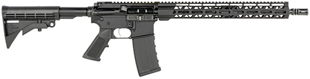 Anderson B2K869A034 Dark Horse  5.56x45mm NATO 30+1 16" Black Nitride Steel Barrel, Matte Black Picatinny Rail Aluminum Receiver, M-LOK Handguard, 6 Position Black Synthetic Stock, A2 Style Grip