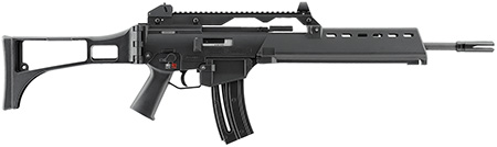 HK 81000994 G36  22 LR 20+1 18.13" Black Barrel w/Flash Suppressor, Black Receiver w/Picatinny Rail, Black Folding Synthetic Stock, Black Polymer Grip