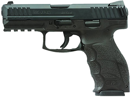 HK 81001161 VP40  40 S&W 10+1 4.09" Black Steel Barrel, Black Cerakote Serrated Steel Slide, Black Polymer Frame w/Picatinny Rail, Black Interchangeable Backstrap Grip