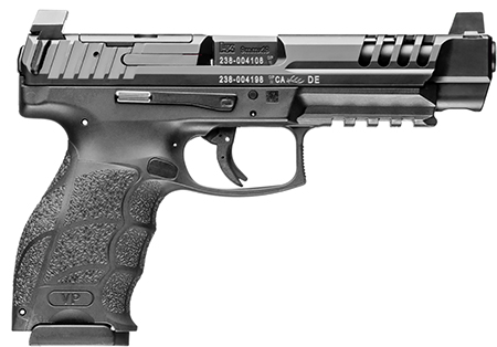 HK 81001157 VP9L  9mm Luger 15+1 5" Black Polygonal Rifled Barrel, Long/Lightening Cuts/Optic Cut Steel Slide, Polymer Frame w/Picatinny Rail, Black Interchangeable Backstrap Grip