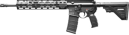 HK 81000827 MR556 A4 5.56x45mm 30+1 16.50" Black Threaded Barrel, Black Picatinny Rail, M-LOK Handguard, 6 Position Black Synthetic Stock, Ambidextrous