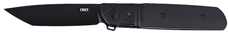 CRKT 5720K Bamboozled  3.31" Folding Tanto Plain Black Oxide D2 Steel Blade, Black G10/SS Handle