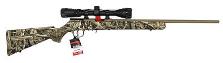 Savage Arms 90757 93 XP 22 WMR 10+1 21" Coyote Tan Cerakote Button-Rifled Barrel  &  Drilled  &  Tapped Steel Receiver, Brush Camouflage Fixed Synthetic Stock, 3-9x40mm
