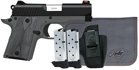 Kimber Mfg, Inc 3300252 Micro 9 RTC Bundle Micro Frame 9mm Luger 7+1 3.15" Stainless Ramped Barrel, KimPro II Black Serrated Slide, Kimpro II Black Aluminum Frame w/Beavertail, Shadow Ghost Grip