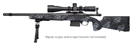 Horizon Firearms RF018S221814T17 Vandal Dark 2 22 Creedmoor 18" Black Fluted Threaded Barrel, Picatinny Rail Receiver, Arca Rail Forend, Textured Iota Carbon Fiber Stock