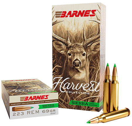 Barnes Bullets 32397  Harvest 223Rem 69gr Sierra Tipped GameKing 20 Per Box/10 Case