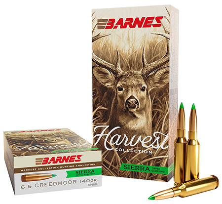 Barnes Bullets 32400  Harvest 6.5Creedmoor 140gr Sierra Tipped GameKing 20 Per Box/10 Case