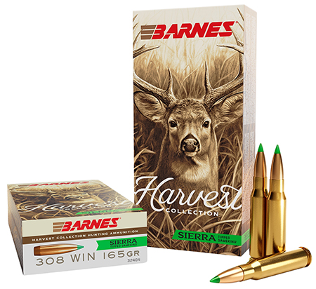Barnes Bullets 32404  Harvest 308Win 165gr Sierra Tipped GameKing 20 Per Box/10 Case