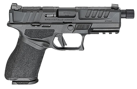 Springfield Armory ECT9409B3D Compact 9mm Luger 18+1 4.70" Black Melonite Threaded Barrel, Black Melonite Optic Ready/Serrated Steel Slide, Black Polymer Frame w/Picatinny Rail, Black Polymer Grip