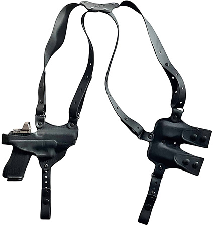 1791 Gunleather NSS1SBLVR  Optic Ready Shoulder Vertical Black Fits 1911 Right Hand