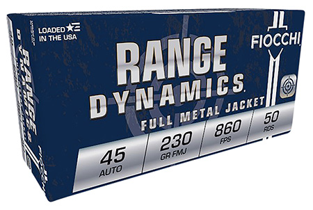 Fiocchi 45A500 Range Dynamics  45ACP 230gr Full Metal Jacket 50 Per Box/10 Case