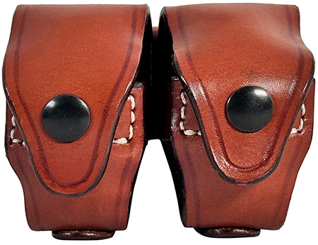 1791 Gunleather RVSLDCBRA Speed Loader Double Carrier Brown Steerhide Compatible w/ 5/6 Shots