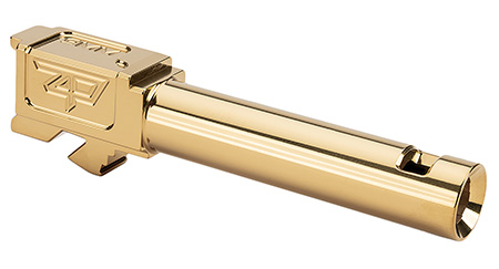 Zaffiri Precision ZP.19BCPG Glock  3.89" Ported Gold TiN Stainless Steel, Fits Glock 19 Gen1-4