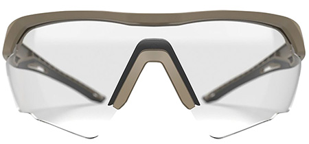 Glock AS41037 Crossover Tactical Glasses Clear Lens Desert Tan Frame