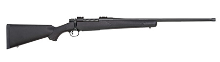 Mossberg 28234 Patriot Carbine 300 Win Mag 5+1 20" Matte Blued Threaded Bull Barrel, Matte Blued Drilled  &  Tapped Receiver, Fixed Black Synthetic Stock