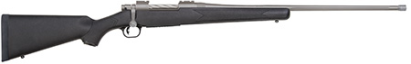 Mossberg 28261 Patriot  Full Size 7mm PRC 3+1 24" Stainless Cerakote Fluted Threaded Barrel, Drilled  &  Tapped Stainless Cerakote Receiver, Black Fixed Synthetic Stock