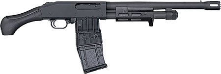 Mossberg 50217 590M Breacher 12 Gauge Pump 2.75" 10+1 14.38" Matte Blued Heavy Walled Barrel, M-LOK Forend, Matte Blued Drilled  &  Tapped Receiver, Black Birdshead Grip