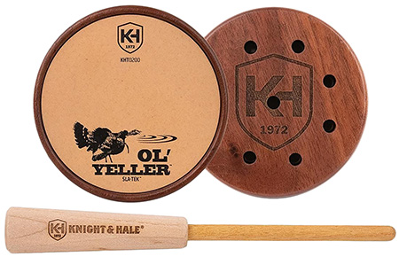 Knight  &  Hale KHT0200 Ol'Yeller SLA-TEK Pot Call Turkey Sounds Walnut/Yellowheart