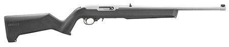 Ruger 31224 10/22  Carbine 22 LR 10+1 18.50" Clear Satin Stainless Steel Barrel, Drilled  &  Tapped Stainless Steel Receiver, Black Textured Magpul MOE X-22 w/M-LOK Synthetic Stock