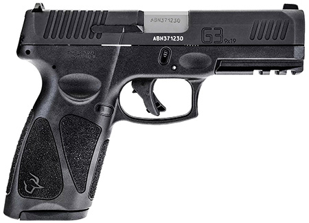 Taurus 1-G3BSR9041 G3  Full Size Frame 9mm Luger 17+1 4" Matte Stainless Steel Barrel, Matte Black Serrated Alloy Steel Slide, Black Polymer Frame w/Picatinny Rail, Textured Grip