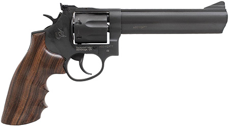 Taurus 2-660061-HWD1 66  Medium 357 Mag/38 Special +P 7 Shot 6" Matte Black Oxide Alloy Steel Barrel, Matte Black Oxide Cylinder, Matte Black Oxide Alloy Steel Frame, Wood Grip, Transfer Bar Safety