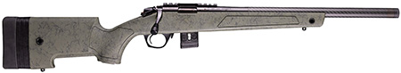 Bergara Rifles BMR010 BMR-X Carbon Fiber 22 WMR 10+1 18" Carbon Fiber Threaded Barrel, Black Cerakote Picatinny Rail Steel Receiver, Adj LOP Black w/Green Webbing Synthetic Stock