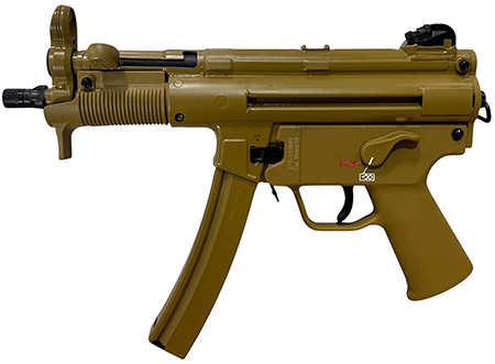 HK 810010779mm Luger 10+1 4.53" Black Navy-Style Threaded Barrel, Flat Dark Earth Earth Cerakote Steel Receiver  &  Frame, FDE Polymer Grip, 2 Magazines