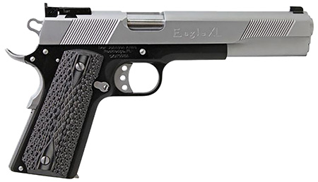 Iver Johnson Arms EAGLEXL10DS Eagle XL  Full Size Frame 10mm Auto 15+1 6" Stainless Steel Barrel, Matte Black Steel Long/Serrated Slide, Black Steel Frame w/Beavertail, G10 Grip