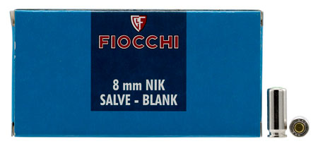 Fiocchi 8MMBLANK Pistol Blank 8mm 50 Per Box/20 Case