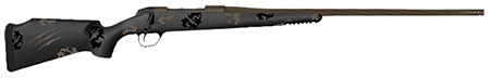 Fierce Firearms TWTROG300PRC20BT Twisted TI Rogue 300 PRC 20" Black Cerakote Steel Threaded Barrel, Black Cerakote Drilled  &  Tapped Titanium Receiver, LR Negative Comb Trophy Camo Carbon Fiber Stock