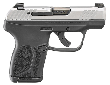 Ruger 13753 LCP Max Compact Frame 380 ACP 10+1 2.80" Black Stainless Steel Barrel, Serrated Stainless Steel Slide, Black Polymer Frame, Black Polymer Grip, Holster, Magazine  &  Magazine Loader