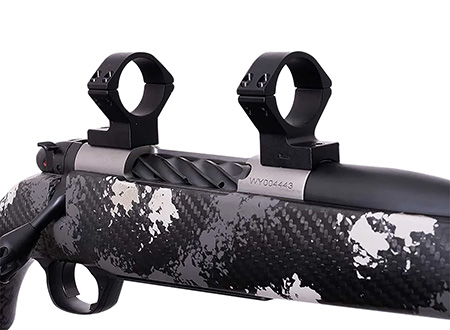 Weatherby TRBVLAS3 Scope Mount/Ring Combo  Matte Black Alloy 30mm Tube, Weatherby Mark V Medium Rings Standard 6-Lug Action
