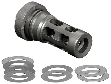 Yankee Hill 4302MB28A QD Light Tactical Muzzle Brake made of Black Finish Steel with 1/2"-28 tpi Threads for 30 Cal AR-Platform